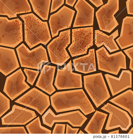 Dry soil seamless texture, vector cracked desert ground pattern game drought cracked clay background Dry soil seamless texture, vector cracked desert ground pattern game drought cracked clay background 81376601