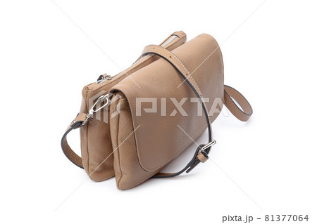 Fashionable female hand bag on white background Fashionable female hand bag on white background 81377064