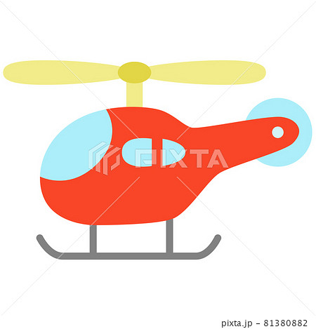 シンプルなヘリコプターのカラーアイコンのイラスト素材