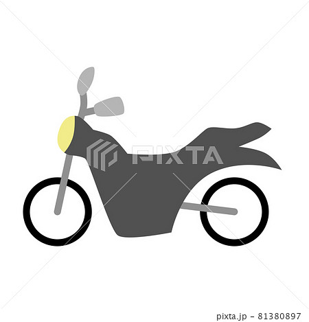 シンプルなバイクのカラーアイコンのイラスト素材