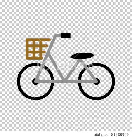 シンプルな自転車のカラーアイコンのイラスト素材 シンプルな自転車のカラーアイコンのイラスト素材