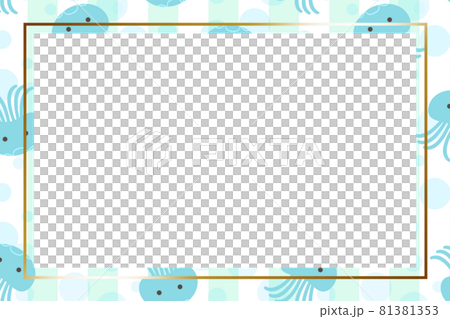 Jellyfish frame rectangular light blue 81381353