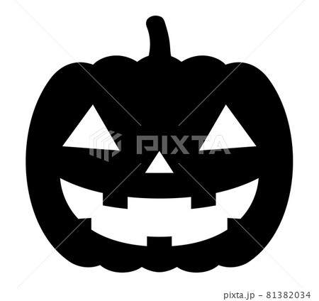 ハロウィーンの笑うカボチャのシルエットのイラスト素材 ハロウィーンの笑うカボチャのシルエットのイラスト素材