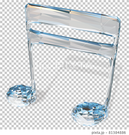 Diamond cut note 16th note vector cutout 81384886