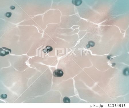 Watercolor Background of the seabed sand with stone. 81384913