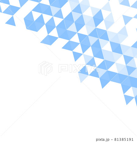 Polygonal blue mosaic background. Abstract low poly vector illustration. Triangular pattern, copy space. Template geometric business design with triangle for poster, banner, card, flyer 81385191