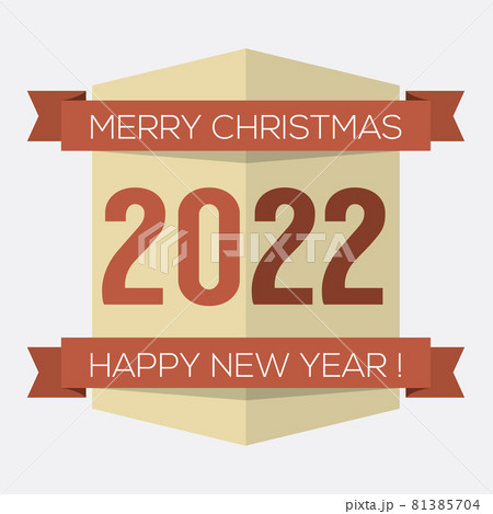 Vintage 2022 New Year Badge Vector Illustration. Vintage 2022 New Year Badge Vector Illustration. 81385704