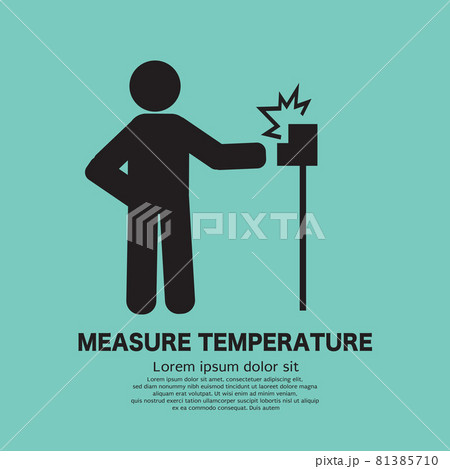 Check The Body With a Infrared Forehead Thermometerever. To prevent the spread of the virus Black Icon Vector Illustration. 81385710