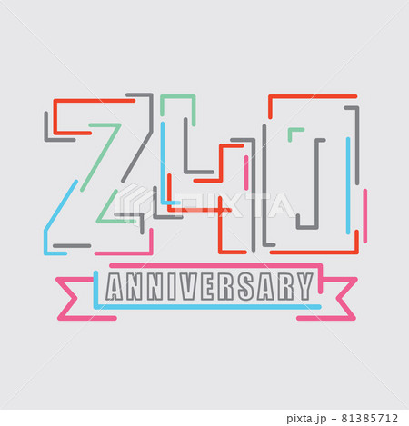 240th Years Anniversary Logo Birthday Celebration Abstract Design Vector Illustration. 81385712