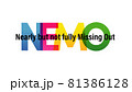 NEMO word vector illustration. Nearly but not fully Missing Out. Colored rainbow text. Vector banner. Corporate concept. Gradient Text. Transparency Letters 81386128