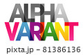 ALPHA VARIANT Colored rainbow text 81386136