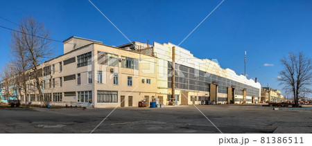 Factory workshops in the Chernomorsk Shiprepair Yard, Ukraine 81386511