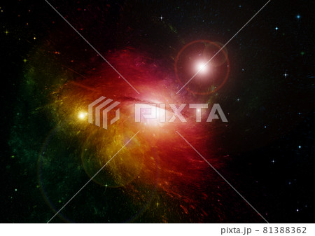 galaxy in a free space. 3D rendering galaxy in a free space. 3D rendering 81388362