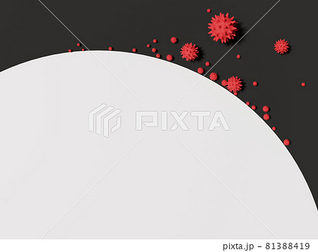 3D of Coronavirus cell background. Cleaning concept. Minimal style. 3D of Coronavirus cell background. Cleaning concept. Minimal style. 81388419