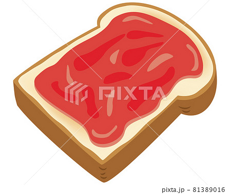 食事★洋食イラスト　ジャムトースト 81389016