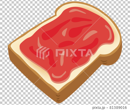 食事★洋食イラスト　ジャムトースト 81389016