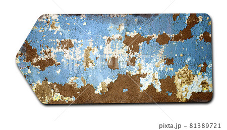 close up of an empty rusty sign 81389721