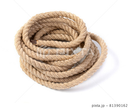 Rope close-up on a white 81390162