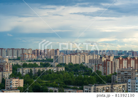 Residential area Saint Petersburg on a summer day. Residential area Saint Petersburg on a summer day. 81392130