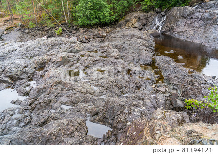 Rocks of extinct ancient paleo-volcano Girvas in Karelia, Russia. Rocks of extinct ancient paleo-volcano Girvas in Karelia, Russia. 81394121