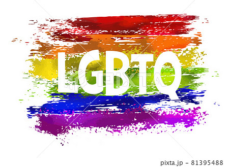 Rainbow flag movement lgbt, flat icon. Symbol of sexual minorities, gays and lesbians. T-shirt print. Mixed media. Vector illustration Rainbow flag movement lgbt, flat icon. Symbol of sexual minorities, gays and lesbians. T-shirt print. Mixed media. Vector illustration 81395488