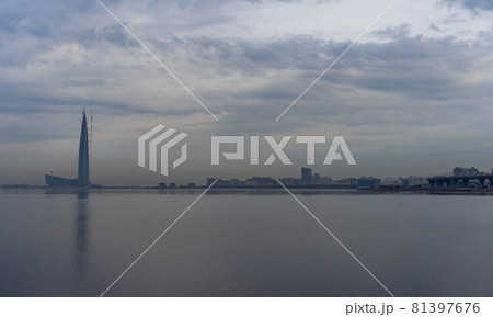 Public and business complex Lakhta Center, where the headquarters of Gazprom will be located. 81397676
