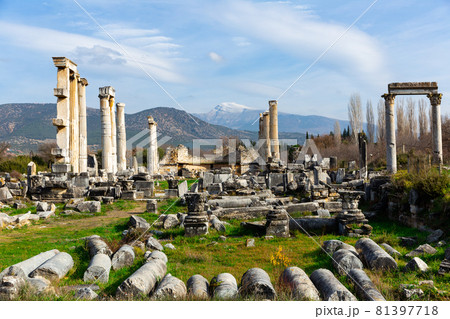 Ruins of Sanctuary of Aphrodite in ancient Aphrodisias, Turkey Ruins of Sanctuary of Aphrodite in ancient Aphrodisias, Turkey 81397718