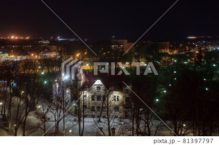 View of the Old town from the observation deck at night 81397797