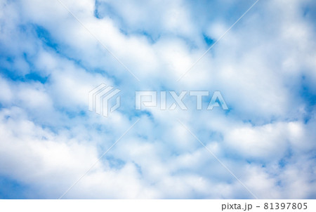 Background of white clouds in a blue sky 81397805