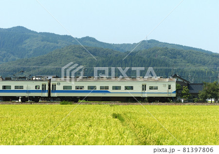 北陸本線　石動－福岡　JR西日本　419系　D01編成　③　クモハ419-1（敦賀）　山側 81397806