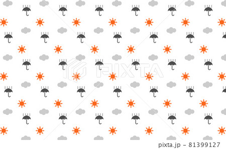 天気のアイコンのパターン 晴れ・曇り・雨 カラー 天気のアイコンのパターン 晴れ・曇り・雨 カラー 81399127