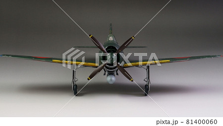 川西 N1K2-J 局地戦闘機 紫電改 正面の写真素材 [81400060] - PIXTA