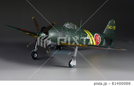 川西 N1K2-J 局地戦闘機 紫電改　斜め前 81400066