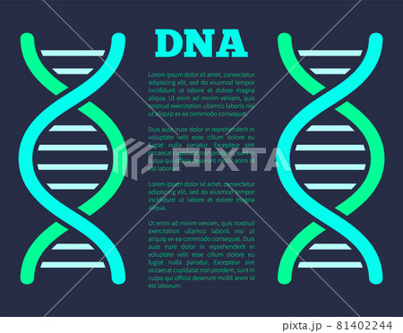DNA Poster with Headline, Vector Illustration 81402244