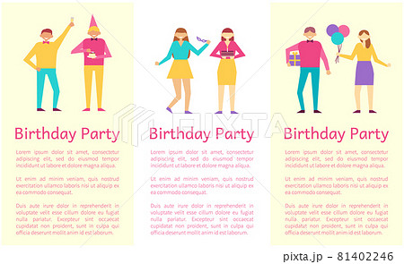 Birthday Party Collection Vector Illustration 81402246