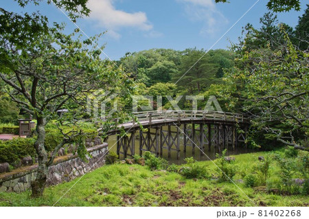 日本庭園の橋　夏　修善寺　虹の郷 81402268