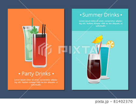 Summer Party Alcohol Drink Poster with Bloody Mary Summer Party Alcohol Drink Poster with Bloody Mary 81402370