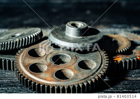 Gears from an old industrial machine 81403514