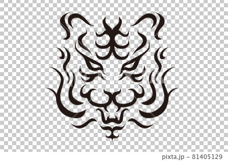 矢量圖的簡單設計的老虎臉 矢量圖的簡單設計的老虎臉 81405129