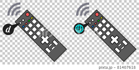 テレビを操作するTVリモコンのイラスト テレビを操作するTVリモコンのイラスト 81407618