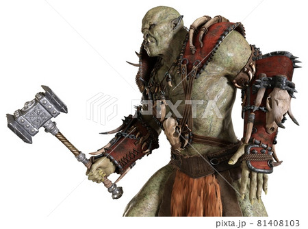Orc 3d illustration isolated on white background 81408103