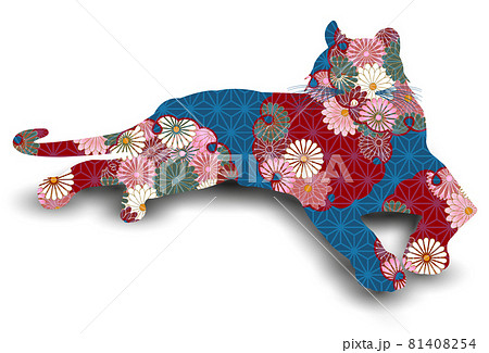 寅　和柄　年賀状　アイコン 81408254