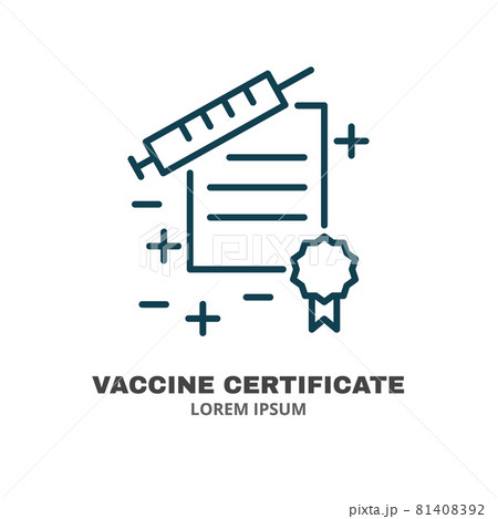 Vaccination and immunization logo icon. Symbol isolated Vaccination and immunization logo icon. Symbol isolated 81408392