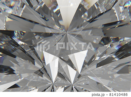 Beautiful 3D Rendered Shiny Diamond in Brilliant Cut on White Background, Crystal Background Beautiful 3D Rendered Shiny Diamond in Brilliant Cut on White Background, Crystal Background 81410486