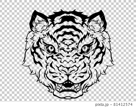 Tiger Line Art Stock Vector by ©koratmember 32749387