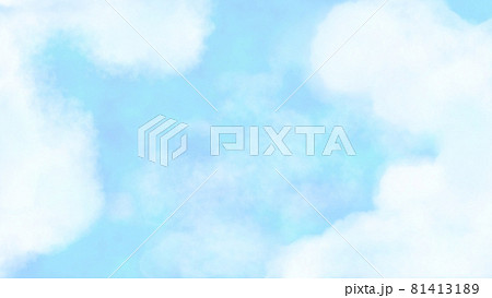 空 雲 テクスチャ 背景素材 鮮やか 水彩のイラスト素材