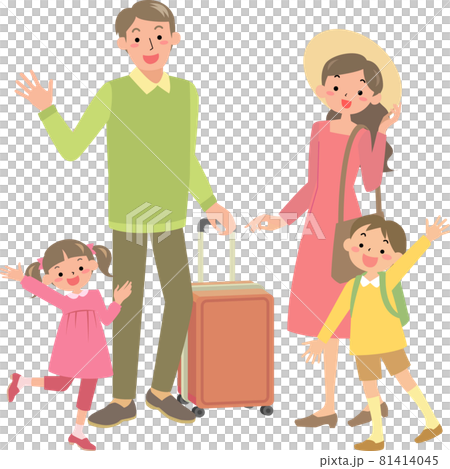 一家人在秋季進行家庭旅行 81414045