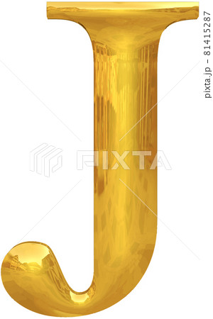Gold Typography Letter J Gold Typography Letter J 81415287
