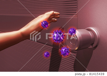 衛生喚起イメージ(アルミドア/3DCG) 81415439