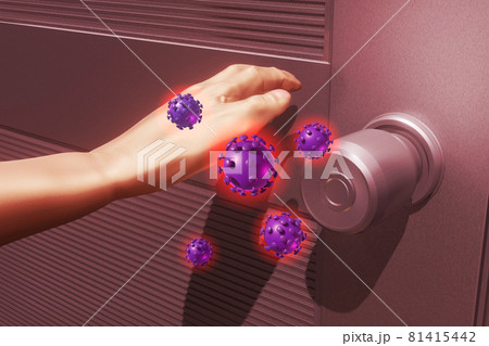 衛生喚起イメージ(アルミドア/3DCG) 81415442